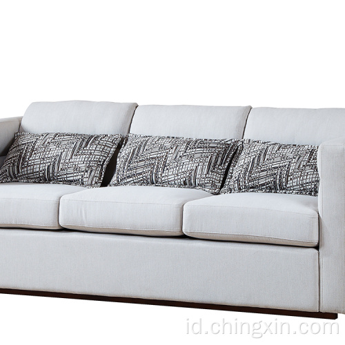 Sofa ruang tamu kain modern sofa sectional set tiga tempat duduk sofa furniture grosir